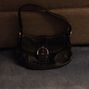Leather coach purse